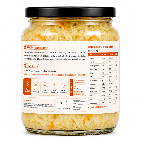 Sauerkraut with Cabbage & Carrots – Fermented Kraut - Image 2