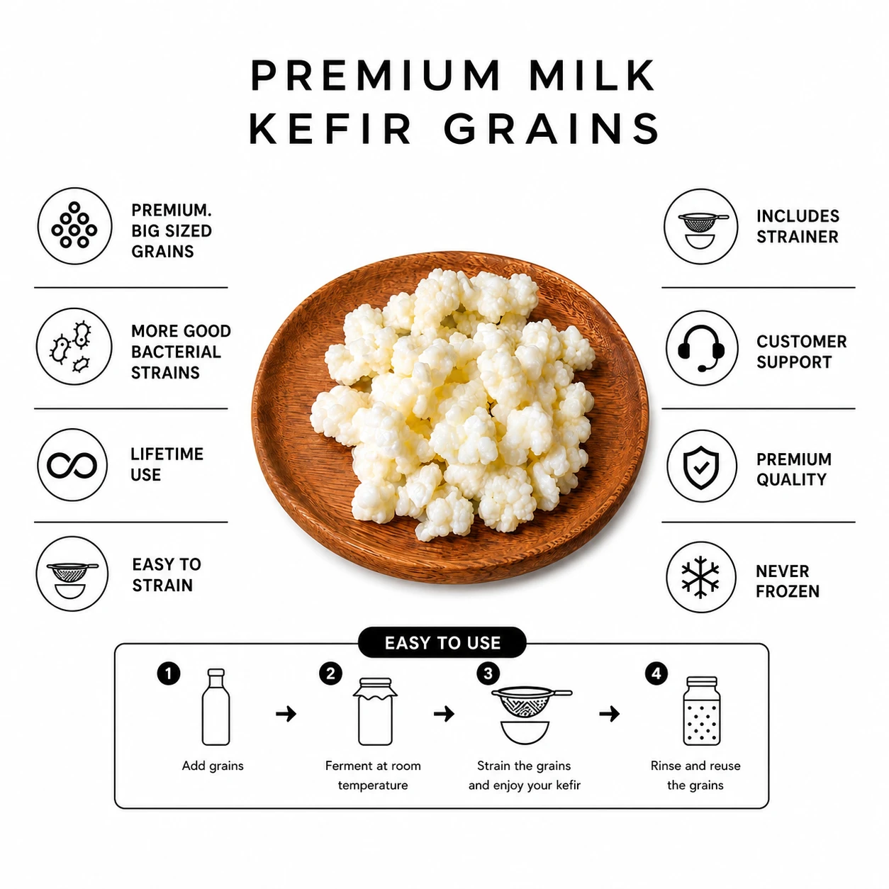 Premium Milk Kefir Grains (Big Sized Grains) - Image 6