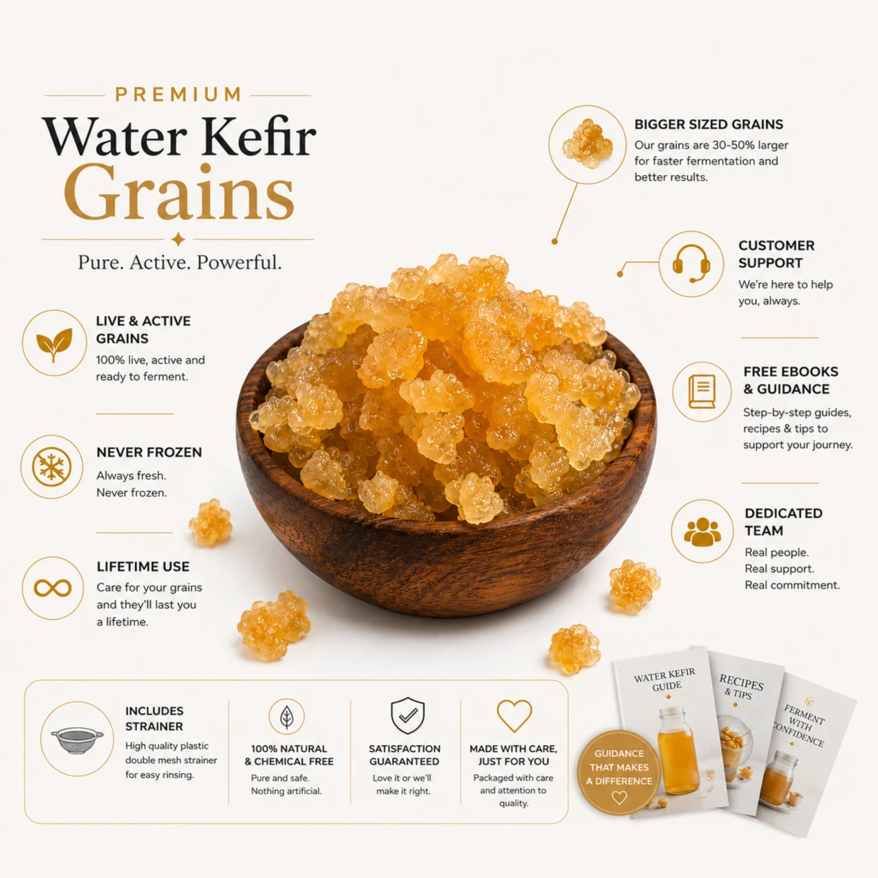 WATER KEFIR GRAINS LIVE ORGANIC - Image 4